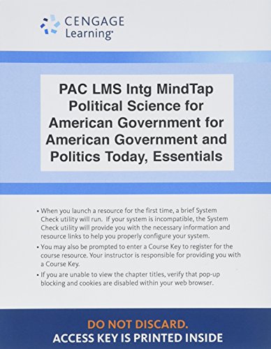 LMS Integrated MindTap Political Science, 1 term (6 months) Printed Access Card for Bardes/Shelley/Schmidt's...