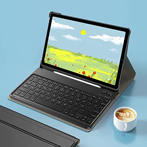 IVSOTEC Funda con Teclado para iPad 10.ª Generación 2022,Nuevo Funda Teclado iPad 10.9 Pulgadas,Teclado Bluetooth 7 Colores Retroiluminada Español Ñ Teclado(QWERTY) y Magnético Carcasa para iPad 2022