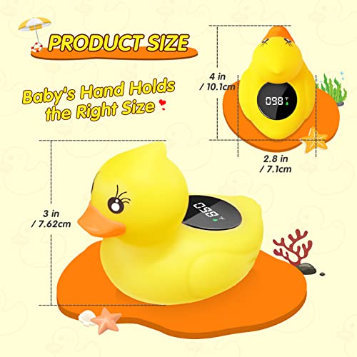 Baby Bath Thermometer - Digital Bathtub Temperature Thermometer, Kids Bathroom Safety Bathing Floating Toy For Infant Newborn, Silent Color Warning, Auto On/Off Temperature Prompt #TOP2