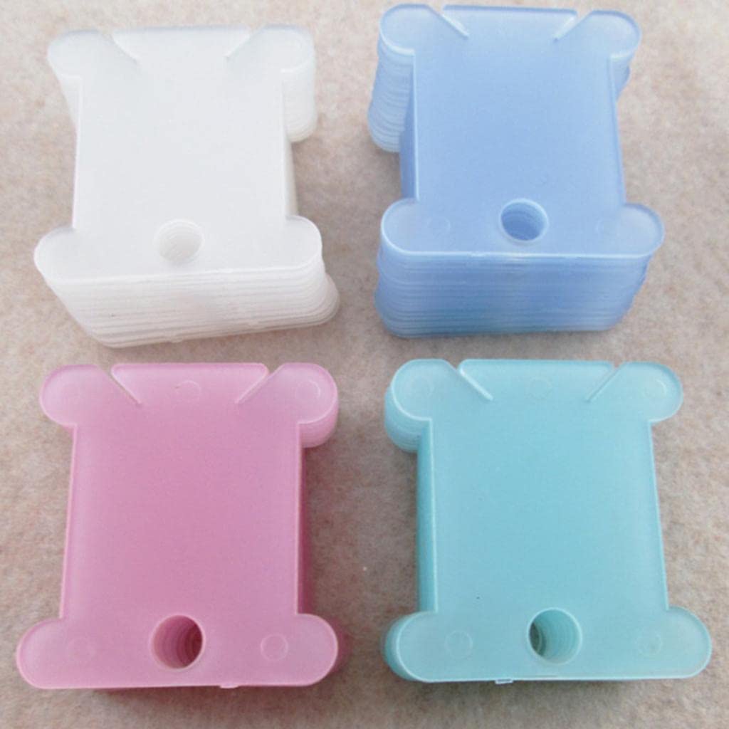SAVITA 200pcs Bobines De Fil En Plastique Broderie Au Point