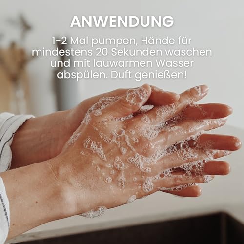 Jean & Len Hand & Body Wash Blutorange & Vetiver, reinigt und pflegt die Haut beim Waschen, fruchtig-holziger Duft, Flüssigseife im Nachfüllpack, ohne Parabene & Silikone, vegan, 1,5L