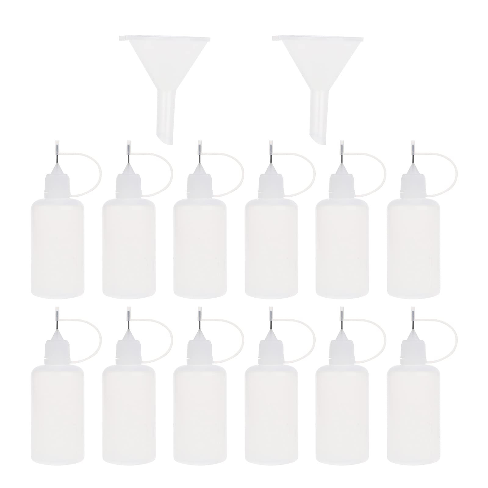 Ldabrye 12Pcs Needle Tip Applicator Bottle Fine Tip Applicator Bottle for Quilling Craft Acrylic Painting