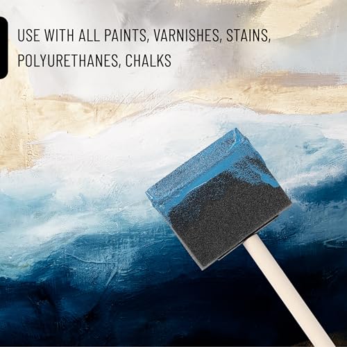 image for Bates Choice Bates- Foam Paint Brushes, 4 Inch, 25 Pack, Black Foam Br