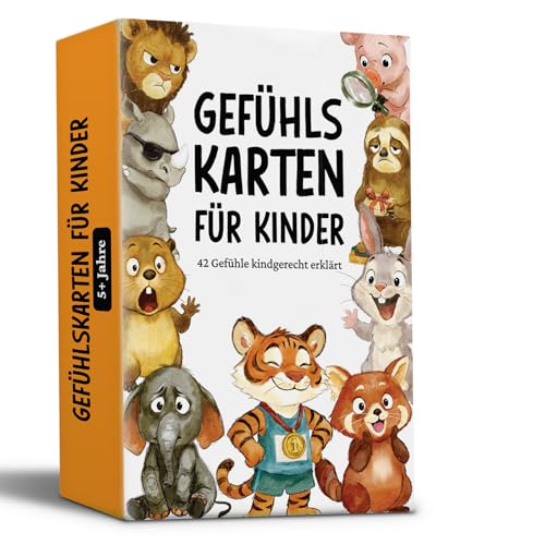 42 Gefühlskarten für Kinder – Emotionskarten zur Förderung von Selbstregulation und Empathievermögen: 42 Gefühle kindgerecht erklärt