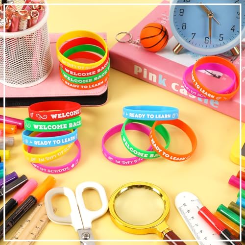 JUNEBRUSHS-42pcs-Back-to-School-Party-Favors-Silicone-Bracelets-First-Day-of-School-Gifts-Prize-Rubber-Wristbands-Supplies-for-School-Decorations-Accessories-Goodie-Stuffers-Fillers6-Designs JUNEBRUSHS 42pcs Back to School Party Favors Silicone Bracelets First Day of School Gifts Prize Rubber Wristbands Supplies for School Decorations Accessories Goodie Stuffers Fillers6 Designs