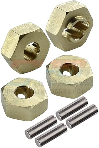 GPM for AXIAL-124 AX24 XC-1 4WS Crawler Brushed RTR-AXI00003 Brass Hexagon Adapter 3.0MM Thick for one Vehicle