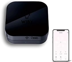 Wiby Telecomando Quadrato IR Smart Wi-Fi Universale, 360° | Compatibile con Alexa & Google | App Tuya Smart/Smart Life + IFTTT | Controllo TV, AC, STB