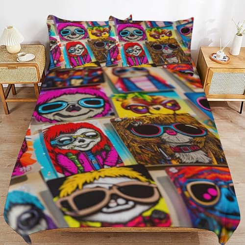 Housse de couette 135 x 200 microfibre douce avec fermeture éclair
