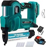 Brad Nailer, Electric Nail Gun with 800pcs 18 GA Nails/Staples, 2 in 1 Nail Gun Battery Powered with 20V 1 * 4.0A Battery for Home Improvement & Woodworking