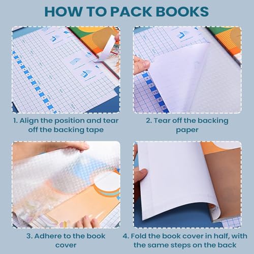 Protège-livre transparent indéchirable à base de feuilles de film de couverture imperméable