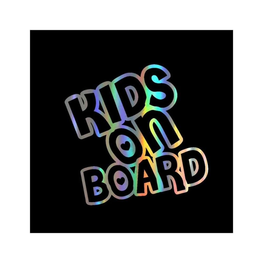 Warning Baby Kids On Board Car Sticker Automobiles Motorcycles Exterior Accessories Vinyl Decals(Laser,15cm x 14.6cm)