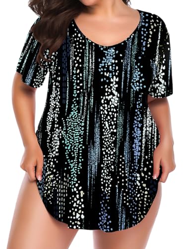 Image of BELAROI Women Plus Size Tops V-Neck Tunics Shirts