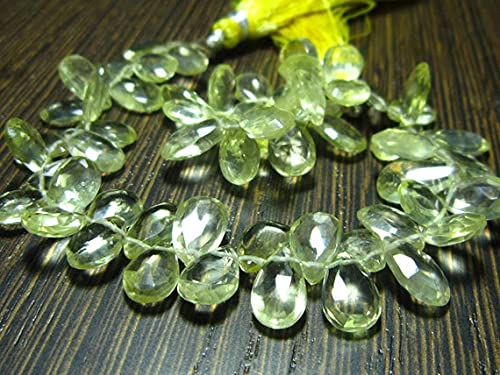 Quartz citron briolette LKBEADS pour création bijoux 7 pouces - 2