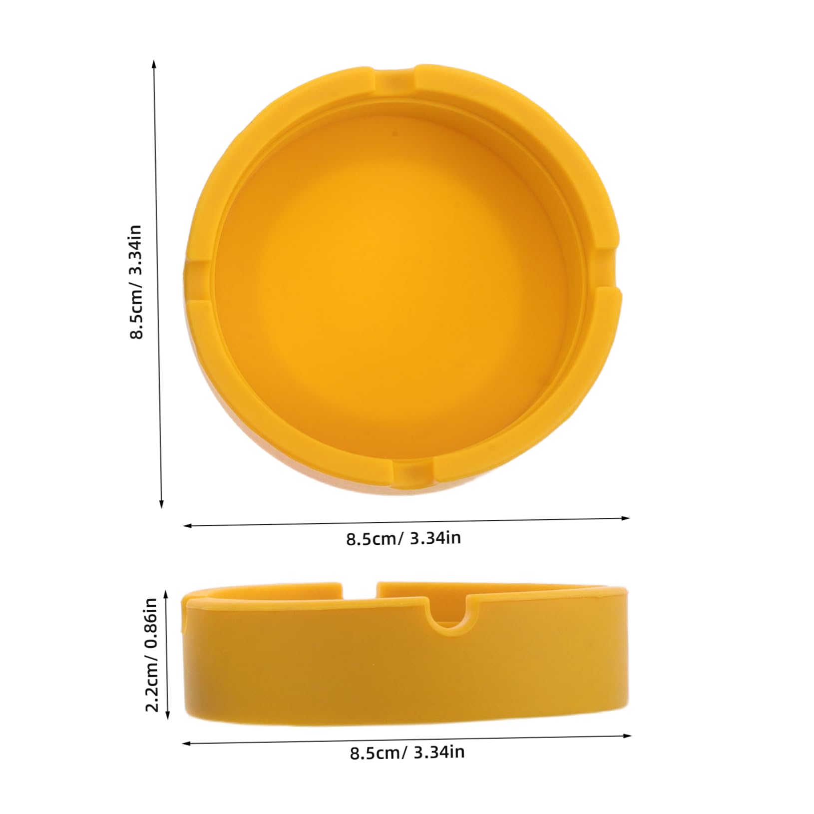 GALPADA Posacenere in Silicone Rotondo 3 Pezzi Resistente, Facile da Pulire, Previene la Dispersione della Cenere per Ufficio e Uso Interno Casa