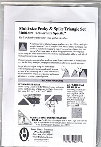 Multi-Size Peaky And Spike Templates From Marti Michell: For Cutting 1-Inch To 6-Inch Triangles In Half-Inch Increments #TOP1