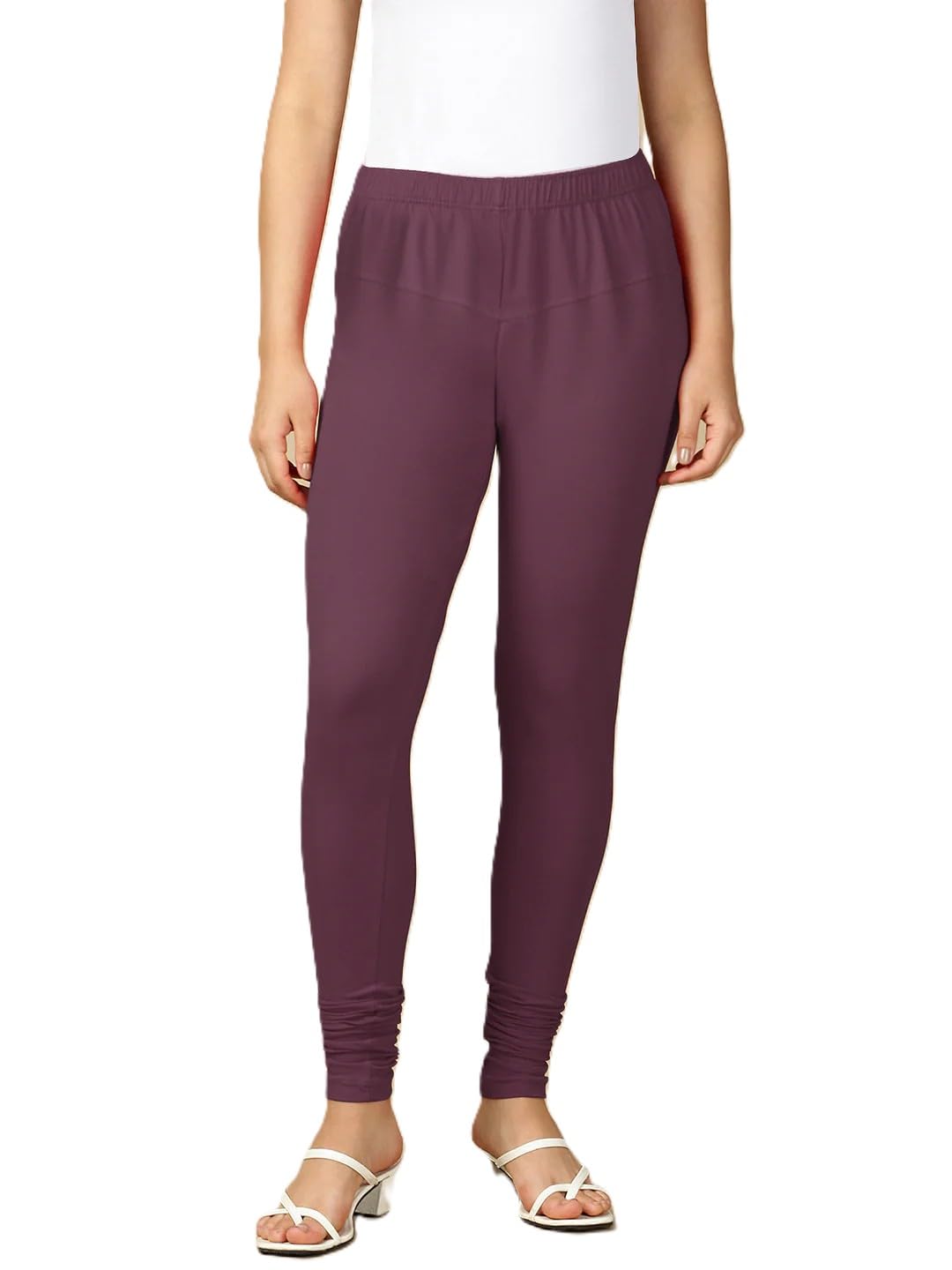 Churidar Stretchable Cotton Leggings for Womens and Girls, Full Length Leggings-picture-29