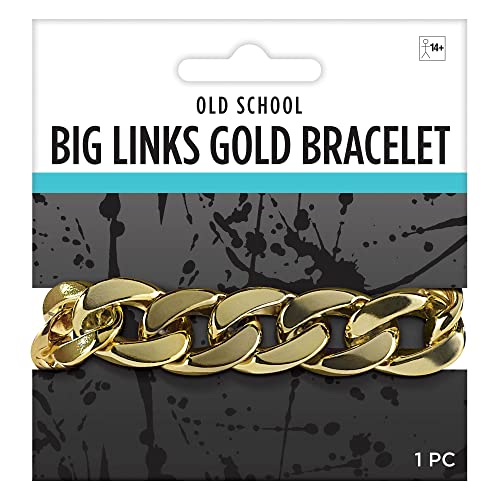 Big Links Gold Plastic Bracelet (6.5