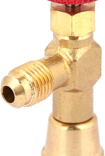 Miniatura 3 de ViaGasaFamido R410A Válvula de bola de control refrigerante puede botella grifo abridor de válvula Herramientas 1/4 '' - 5/16 '' adaptador de rosca