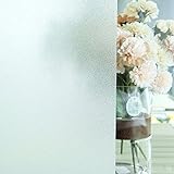 fancy-fix Privacy Window Film Non-adhesive Frosted Film Anti UV stained Glass Cling for Home Decoration 17.7in. By 59in.(45 X150cm)