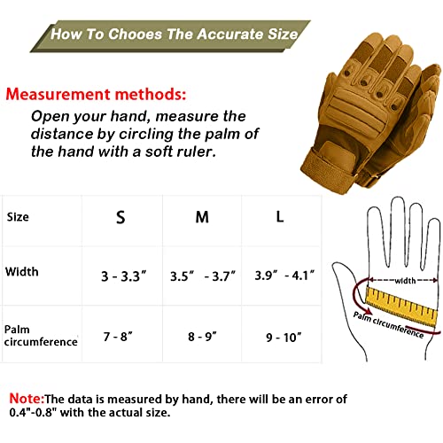 Nucamper Full Finger Tactical Gloves For Man,Adjustable Touchscreen Airsoft Glove For Motorcycles Cycling Motorbike Hiking Work Outdoor Sports #TOP4