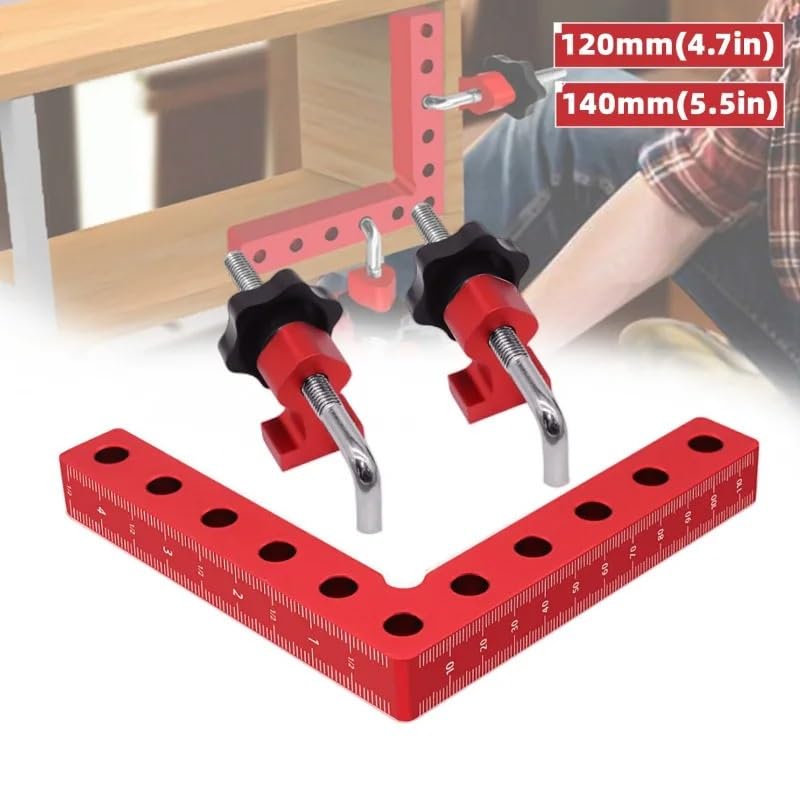 Sargento Escuadra Paquete De 6 Abrazaderas Esquina Posicionamiento For Carpintería 90 Grados,for(140mm(5.5in))
