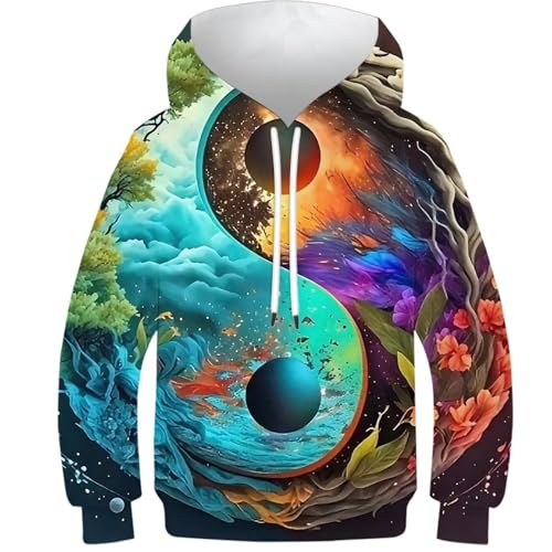Sweat 3D Yin-Yang pour ados : le confort idéal au collège