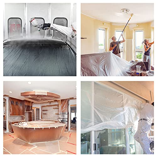 ADHES Plastic Dust Sheet for Decorating Yellow Self-Adhesive Tape - Image 4