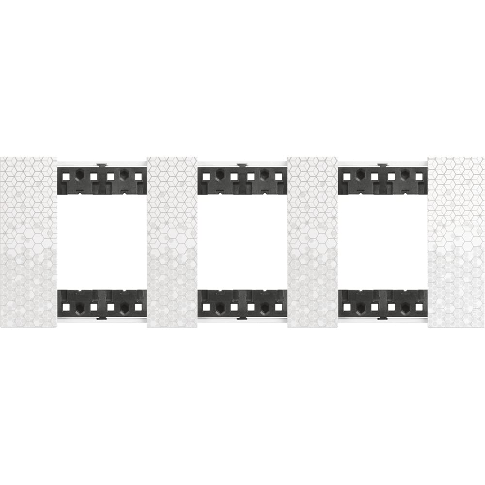 Placa de pared Legrand KA4802M3MW marco de 3 elementos color blanco para interruptor empotrable