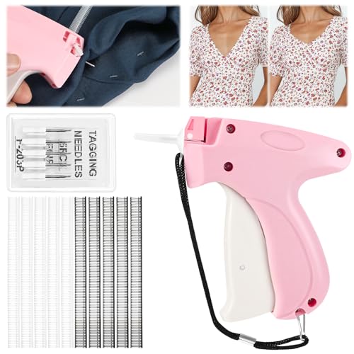 DXKJYH Quick Stitch Sewing Gun Micro Stitch Gun For Clothes Mini Stitch Gun, With 6 Fine Needles Comes With 500 Black & 500 White Fasteners Stitch Sewing Gun For Clothes
