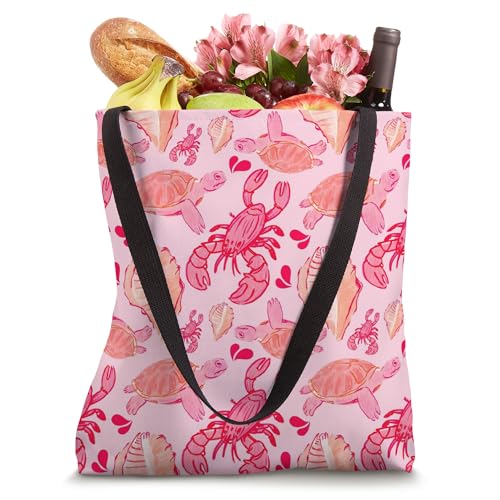 Bolsa Tote con diseño de conchas y tortugas miniatura 4