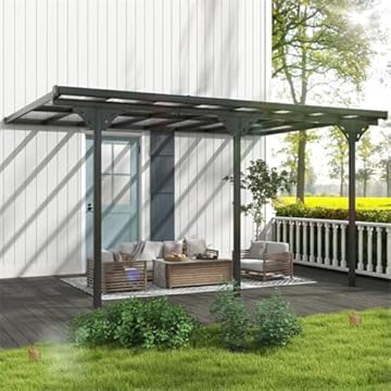 wall mounted aluminum pergola