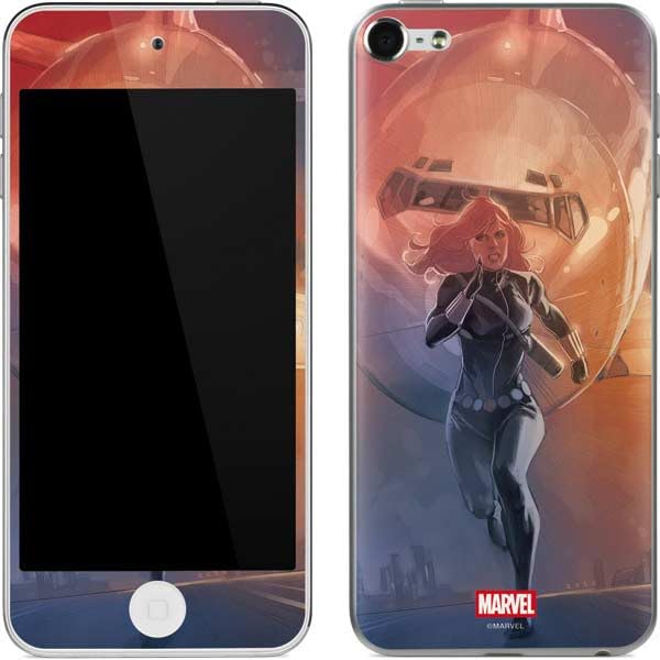 Skinit Decal MP3 Player Skin Compatible with iPod Touch (6th Gen 2015) - Officially Licensed Marvel Black Widow Running Design
