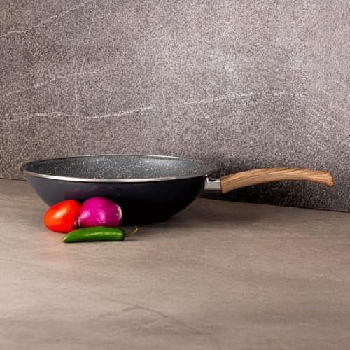 Wok Vasconia Prime 11in con Mango de Madera miniatura 5