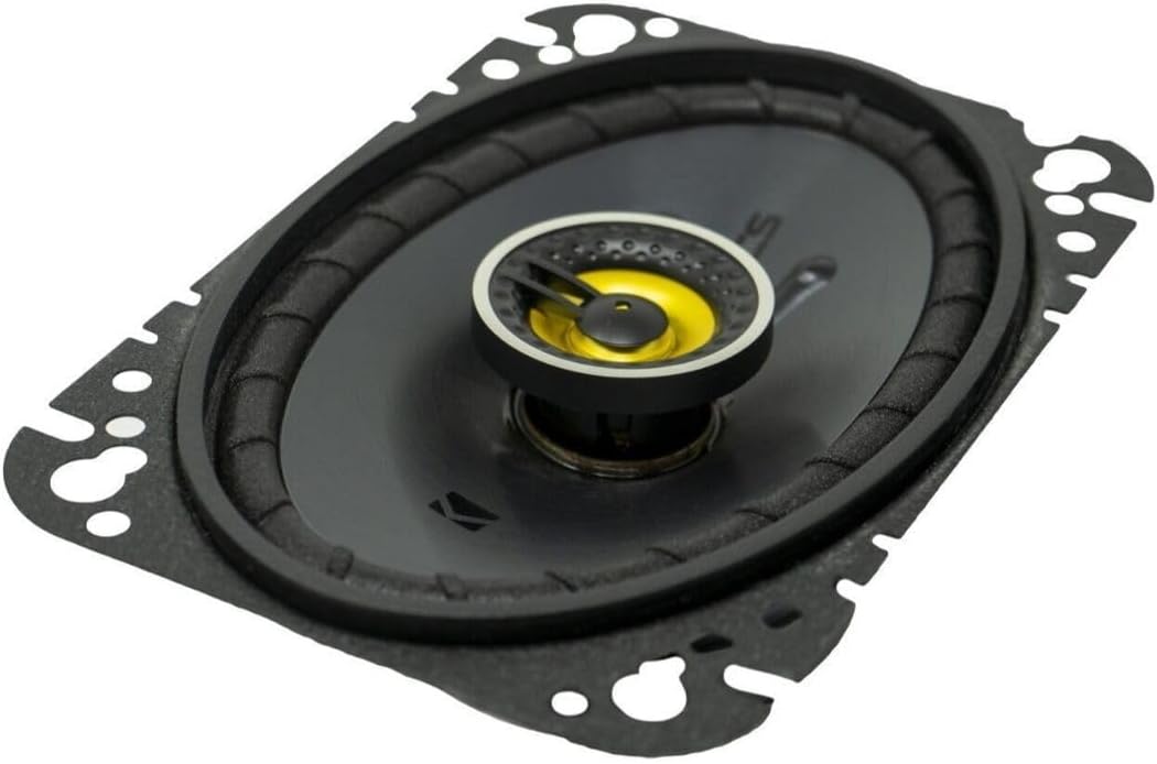 KICKER CSC46 CS Series 4x6 150 Watt 4 Ohm 2-Way Car Audio Coaxial Speaker System Polypropylene Cones PEI Tweeter EVC Technology Pair