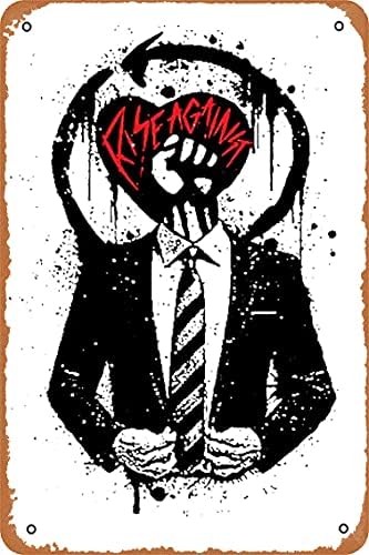Rise Against Logo 99sp Counter Strike Global Music Punk Rock Poster 12" X 8" Vintage Metal Tin Sign Home Decor Garage Man Cave Wall Art