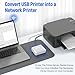 LP-N110W Wireless Print Server for USB Printer, Easy USB Sharing and Stable Network Printing Compatible with Windows, macOS, for Home Office