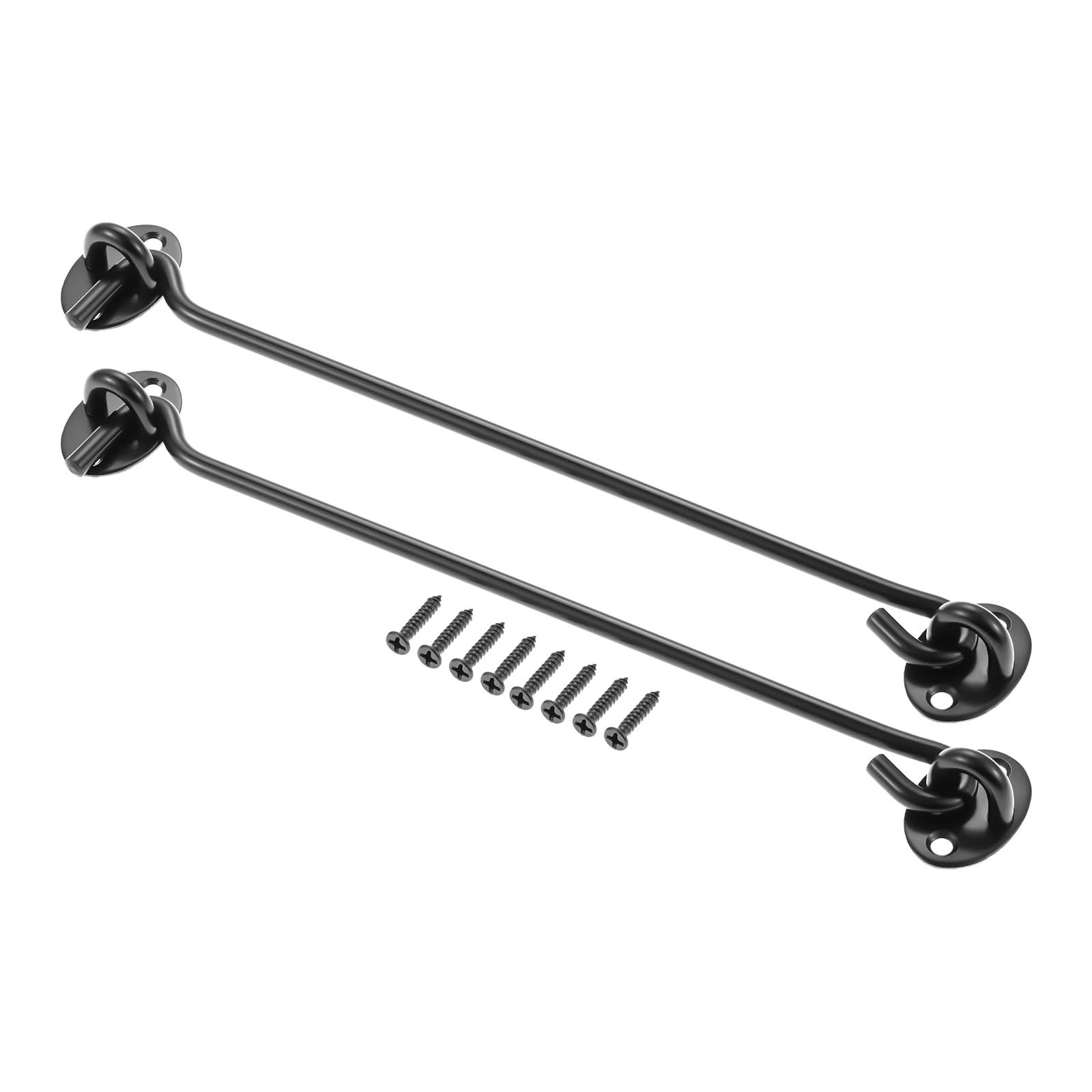 Liozdmd 10Inch Home Furnishings 2Pcs 3-16Inch Window Cabin Hooks And Eye Latch Lock For Patio Doors Shed Gate Catch Silent Holder Stainless Steel With Screws(10Inch)