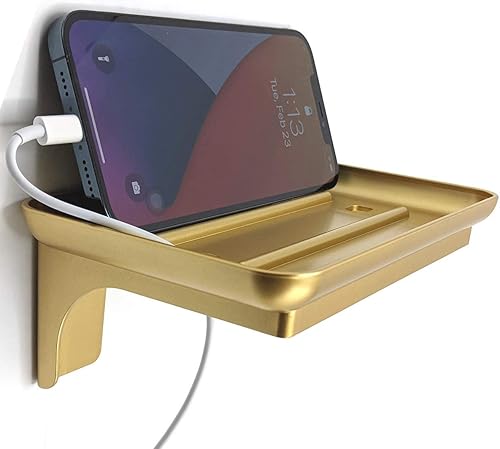 Wonder Shelf - Estante pequeño autoadhesivo de plástico para pared de baño, se adapta sobre el soporte de papel higiénico, diseñado para teléfonos