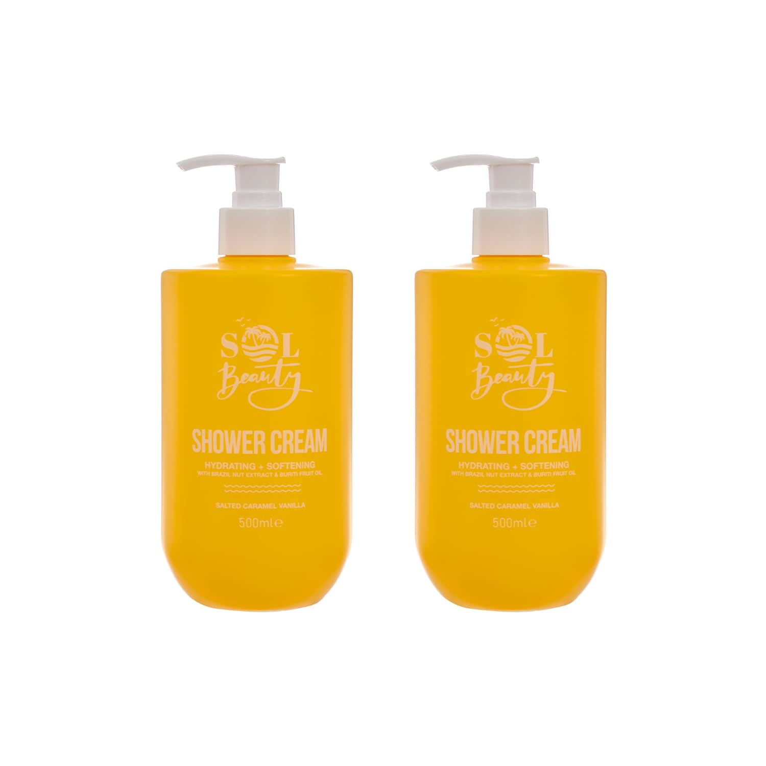 Sol Beauty Shower Cream Salted Caramel Vanilla Scent with Brazil Nut Extract and Buriti Fruit Oil