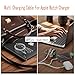 Multi Charging Cable for Apple Watch Charger 6FT, Travel Essentials USB A/C Lightning Type C USB C Cord iWatch Magnetic Wireless Charger 3 in 1 Charging Wire for Apple iPhone Android Phone and iWatch