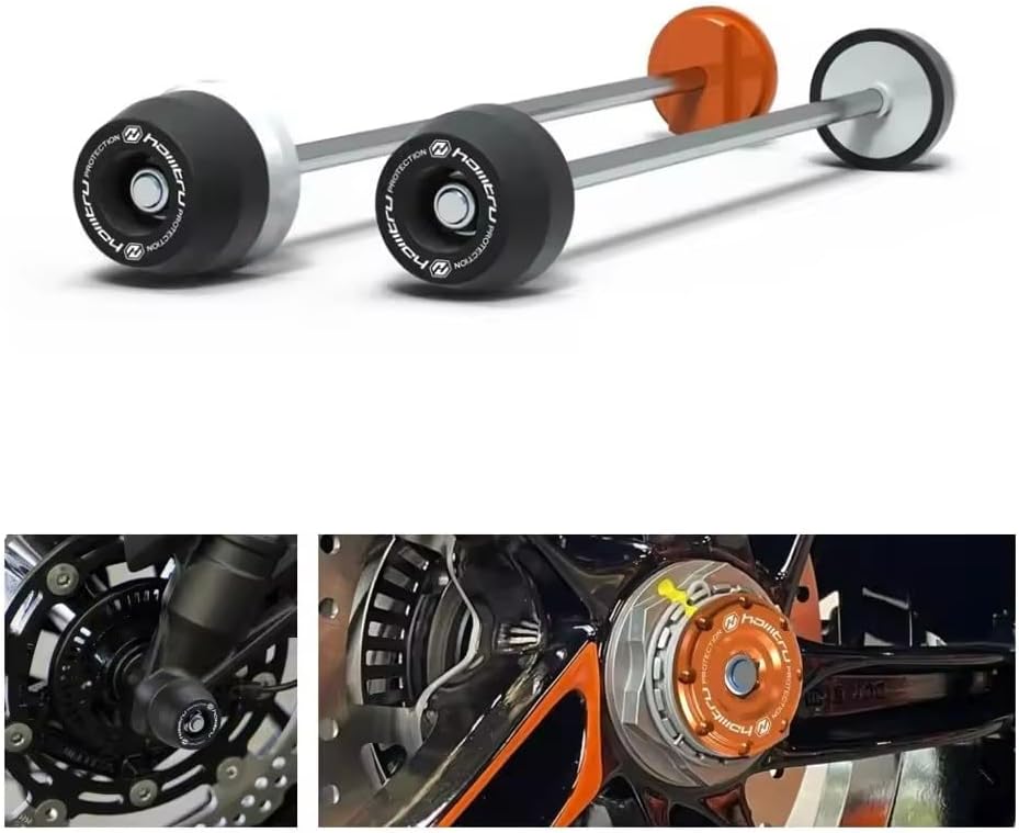 Front Rear Axle Fork Crash Slider Motorcycle Wheel Hub Anti-Collision Block For KTM 1290 Super Duke/R/RR/GT 2013-2025 (Rear (black))