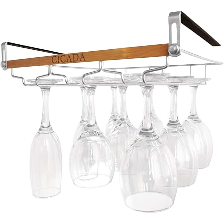 Amazon Cicada ワイングラスホルダー ハンガー 吊り下げ 戸棚下 シンク下 収納 穴あけ不要 3列 幅33 8cm 奥行28 2cm Ek Wgh001 グラスホルダー オンライン通販