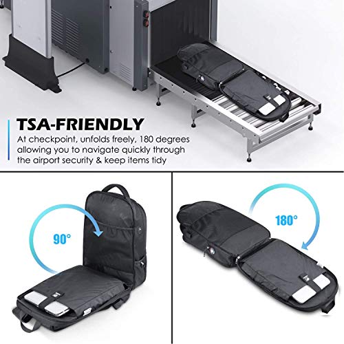 Image of 17Inch Laptop Backpack TSA Backpack with USB Charge Port Water Resistant Bookbag