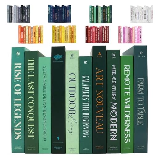 Decorative Books | Green 10 Book Set with 3 Sizes | Preassembled with Hidden Storage | Perfectly Stackable for Easy Home Staging | Book Decor to Elevate Your Space | Home Decor Made Simple!