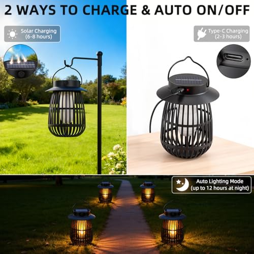 Image of Gen2 Solar Flame Lanterns Halloween Solar Lights for Outdoor Decorations
