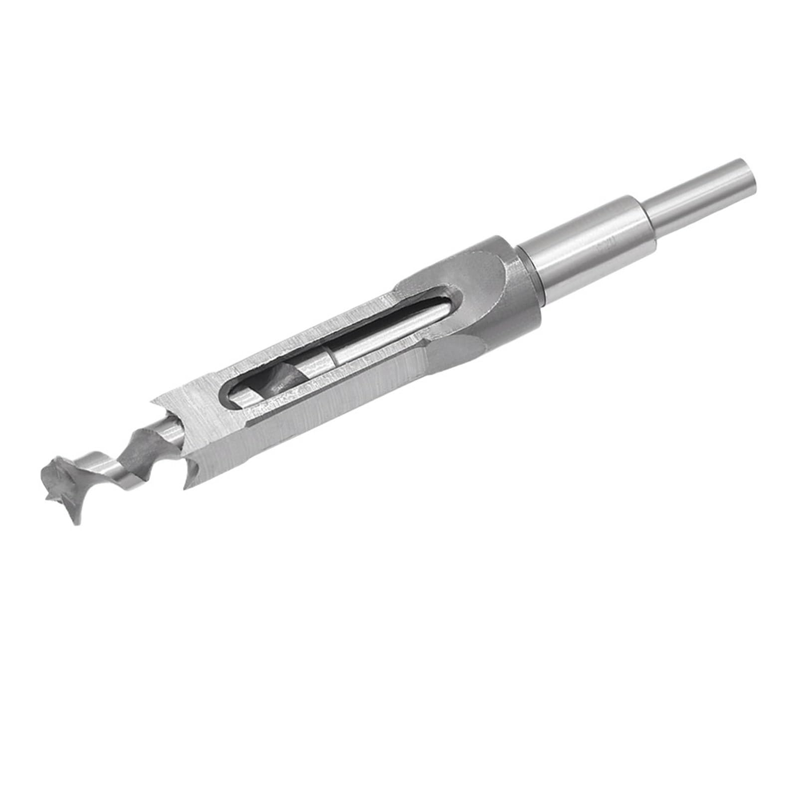 1 Stück 20 mm legierter Stahl Vierkantlochsäge Holzbearbeitung Vierkantlochbohrer Einsteckmeißel Holzbohrer mit Spiralbohrer