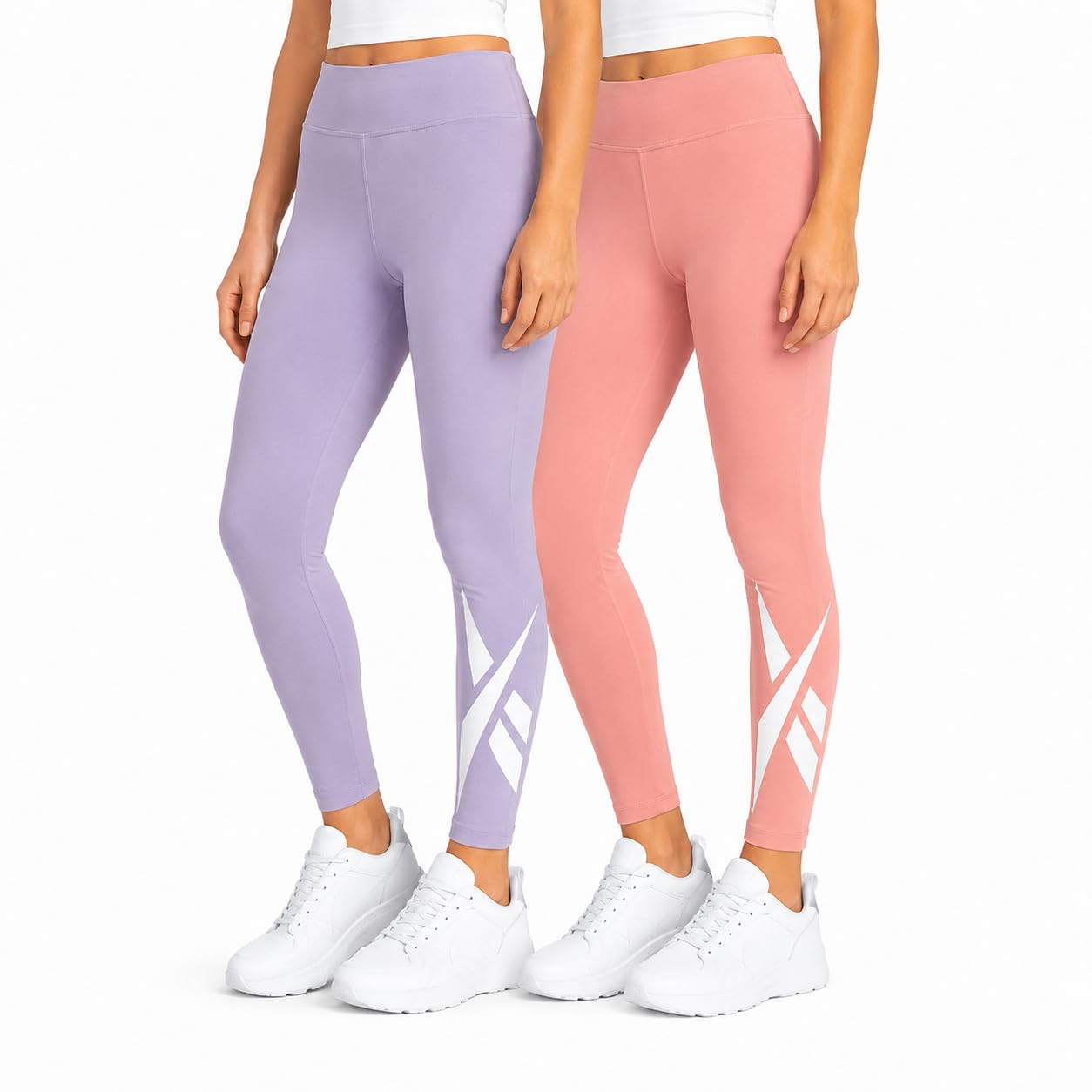 Reebok Leggings da ragazza – Confezione da 2 leggings sportivi in cotone – Pantaloni da yoga per ragazze collant da danza (taglie: 7-12)