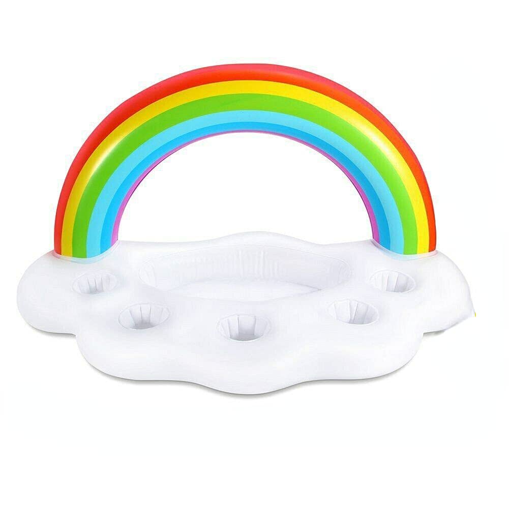 ausuky Verano partido cubo arco iris nube taza titular inflable piscina flotador cerveza beber