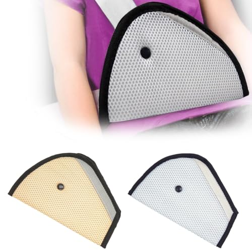 Protector Cinturon Coche Niños, 2 Piezas Almohadilla Cinturon Coche, Protectores para Automóviles, Seguridad Viaje para Niños y Adultos