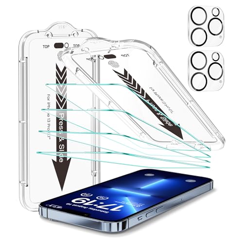 EZ-GLAZ-4+2 Pack for iPhone 13 Pro Screen Protector (6.1") HD Clear